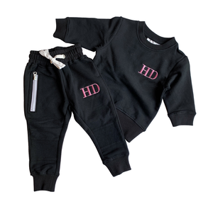 Personalised Tracksuit Sets for Kids! - Black