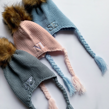 Load image into Gallery viewer, Personalised Blue Winter Beanie for Kids