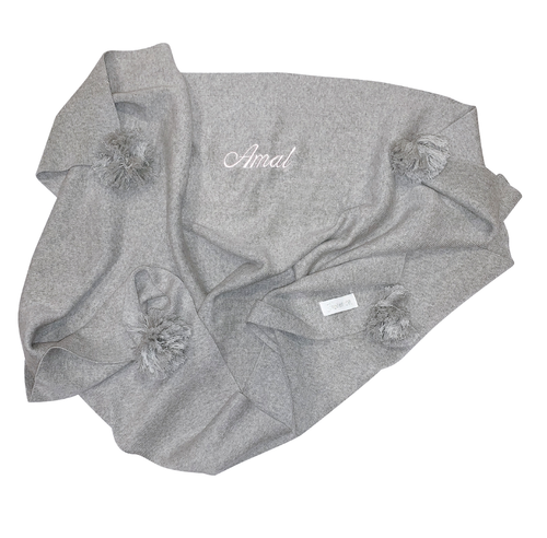 Personalised Baby Blankets - Grey