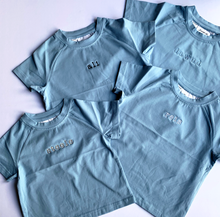 Load image into Gallery viewer, Kids&#39; T-Shirt and Short Sets for Every Adventure! - Dusty Blue